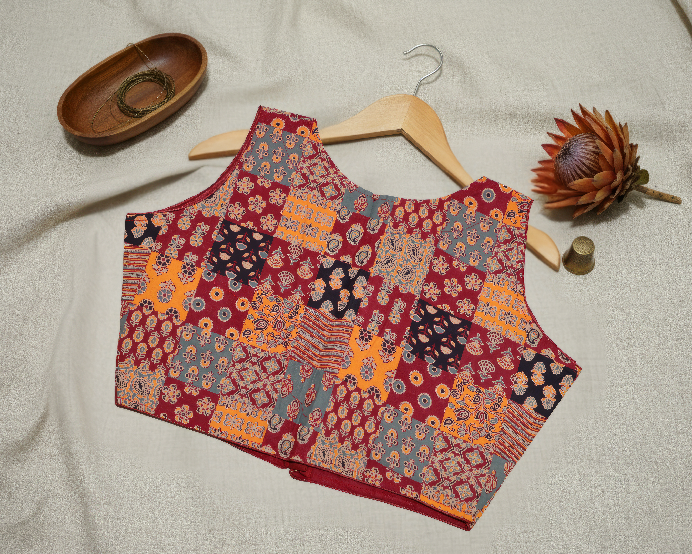 Pure Cotton Sleeveless Blouse