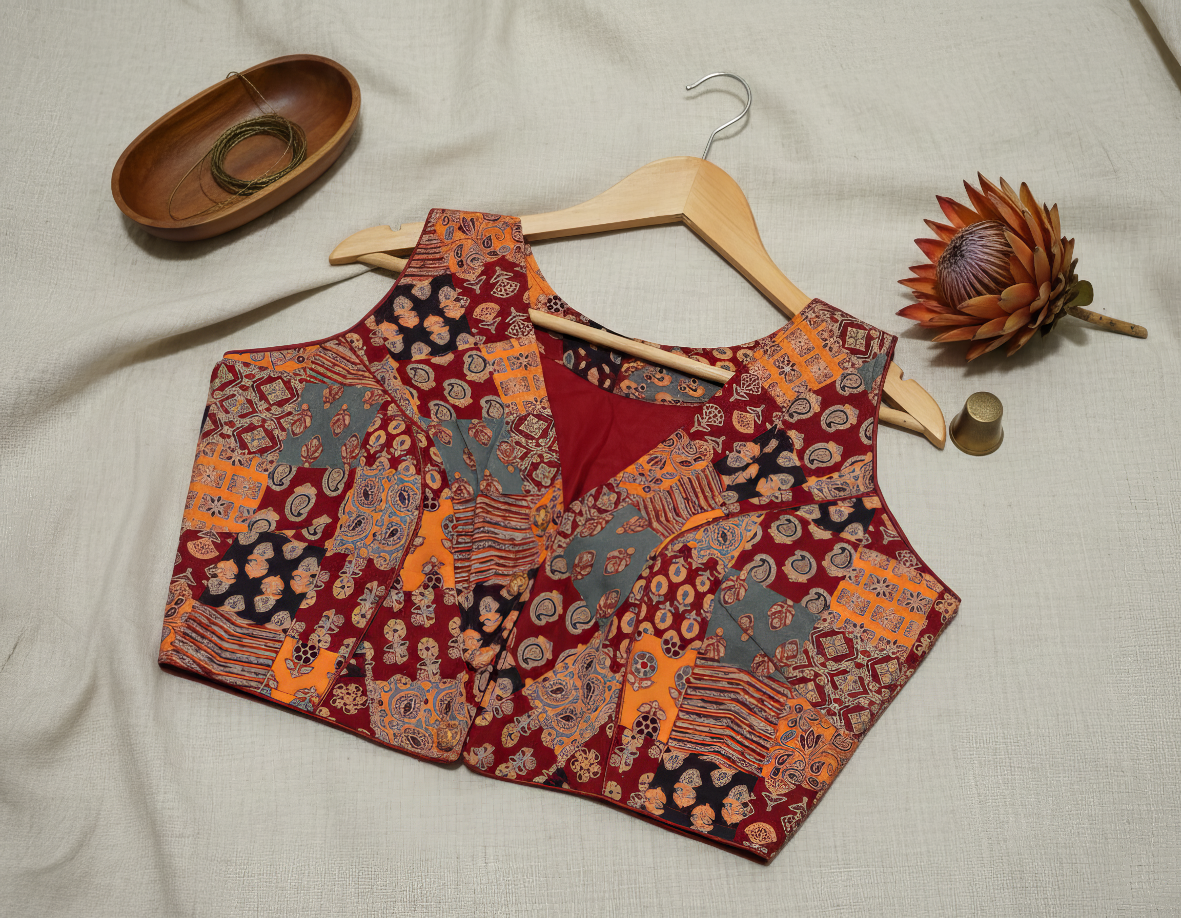 Pure Cotton Sleeveless Blouse