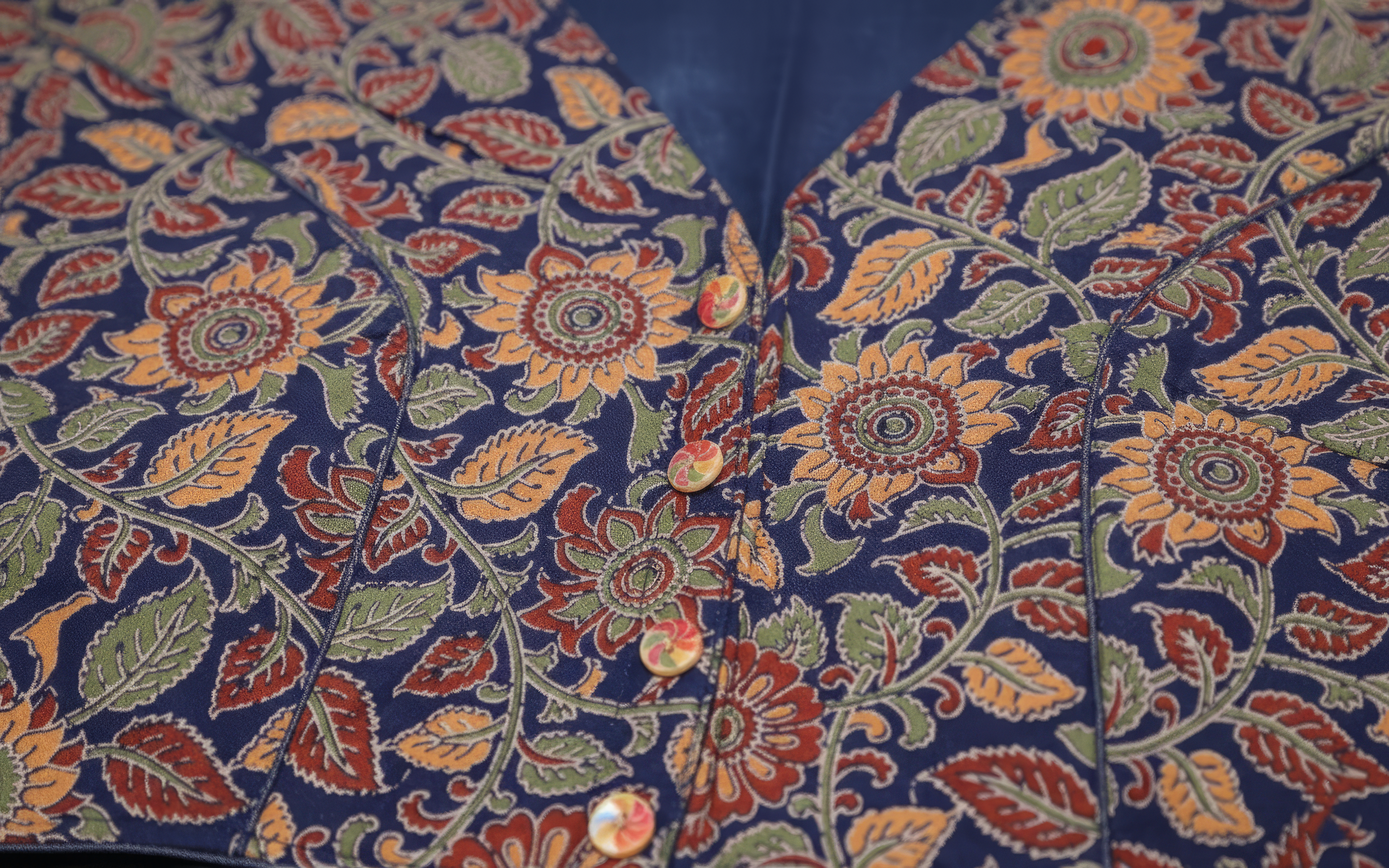 Kalamkari Cotton Sleeveless Blouse