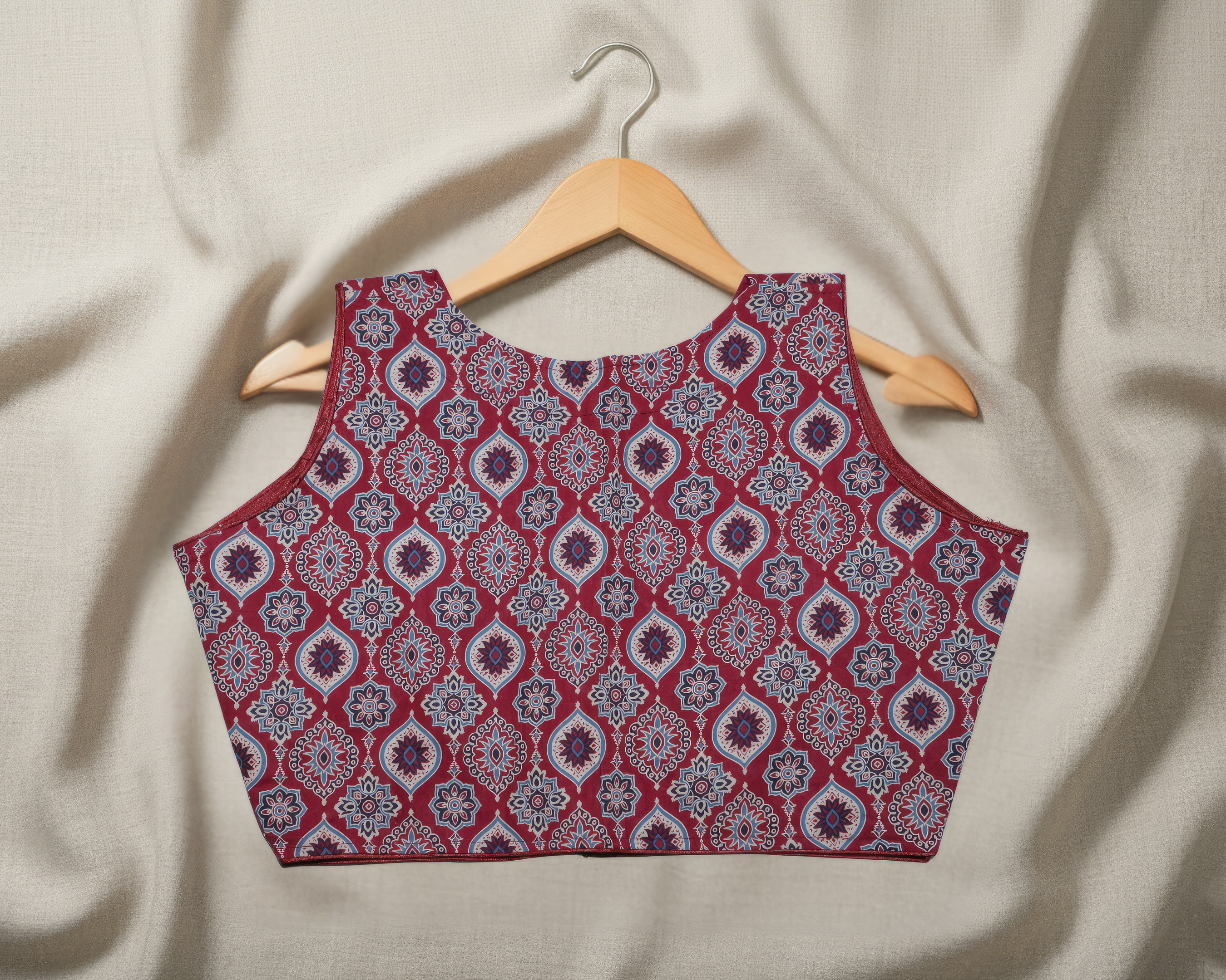 Ajrakh Cotton Sleeveless Blouse