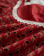 Pure Cotton Masaba Blouse with Crochet Lace