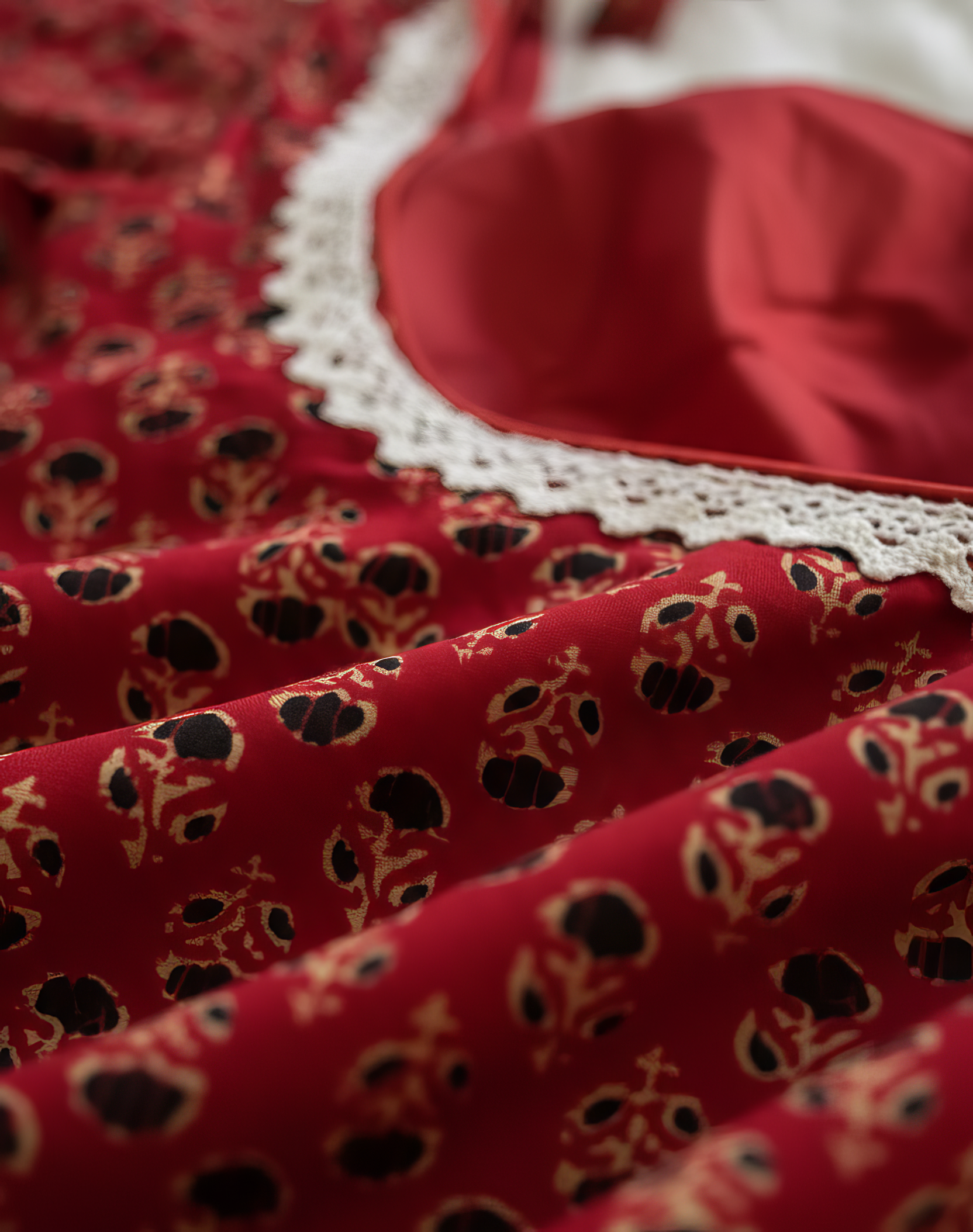 Pure Cotton Masaba Blouse with Crochet Lace