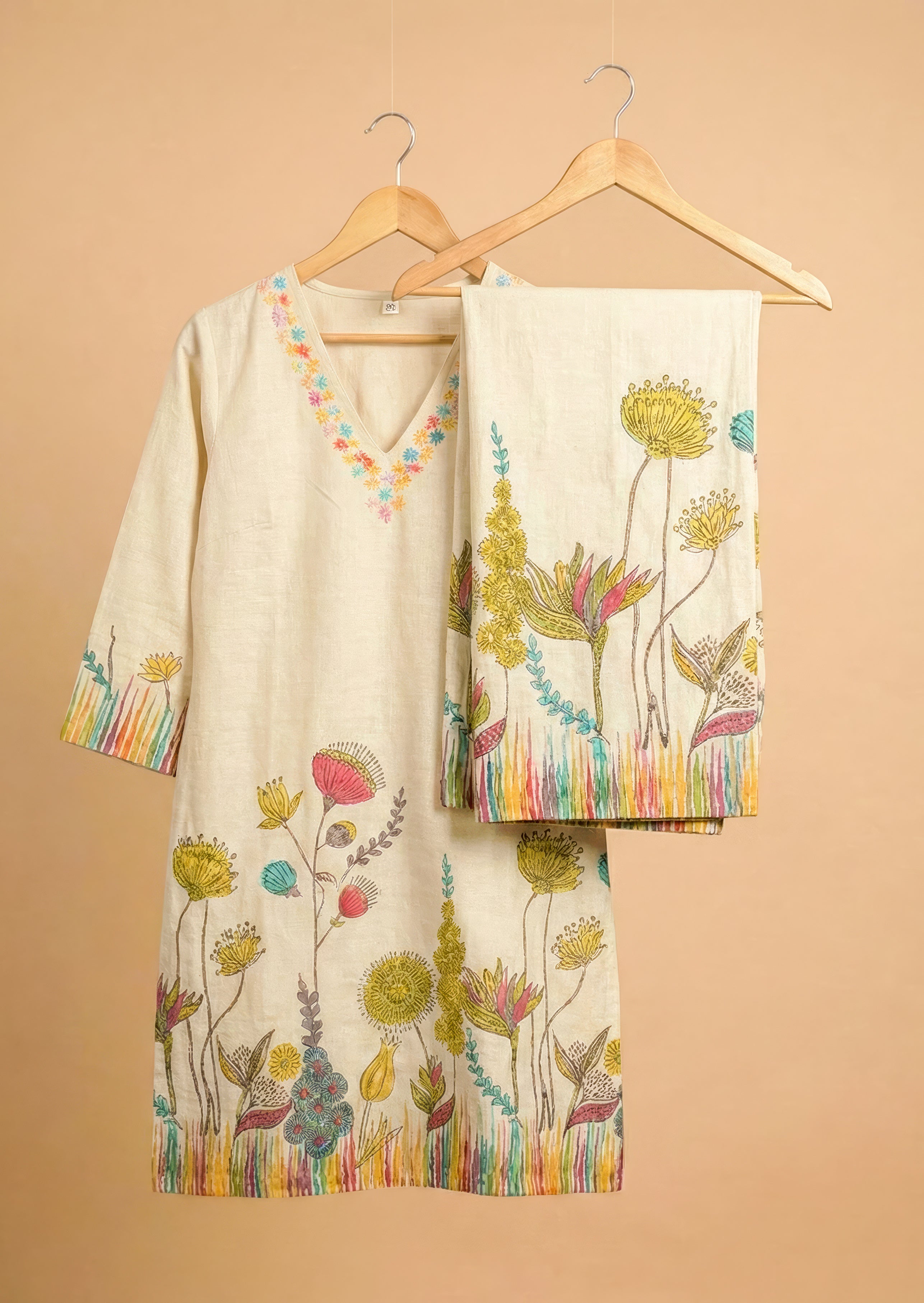 Khadi Cotton Digital Print Co-ord Set