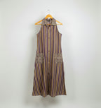 Kantha Work Cotton Collar One-Piece Dress