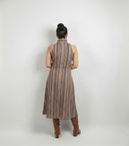 Kantha Work Cotton Collar One-Piece Dress