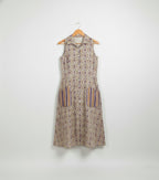 Kantha Work Cotton Collar One-Piece Dress