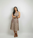 Kantha Work Cotton Collar One-Piece Dress