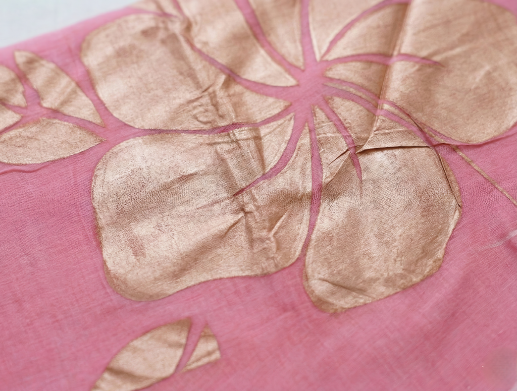 Mol Cotton Metallic Painted Saree