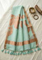 Mol Cotton Metallic Painted Saree