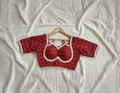 Pure Cotton Masaba Blouse with Crochet Lace