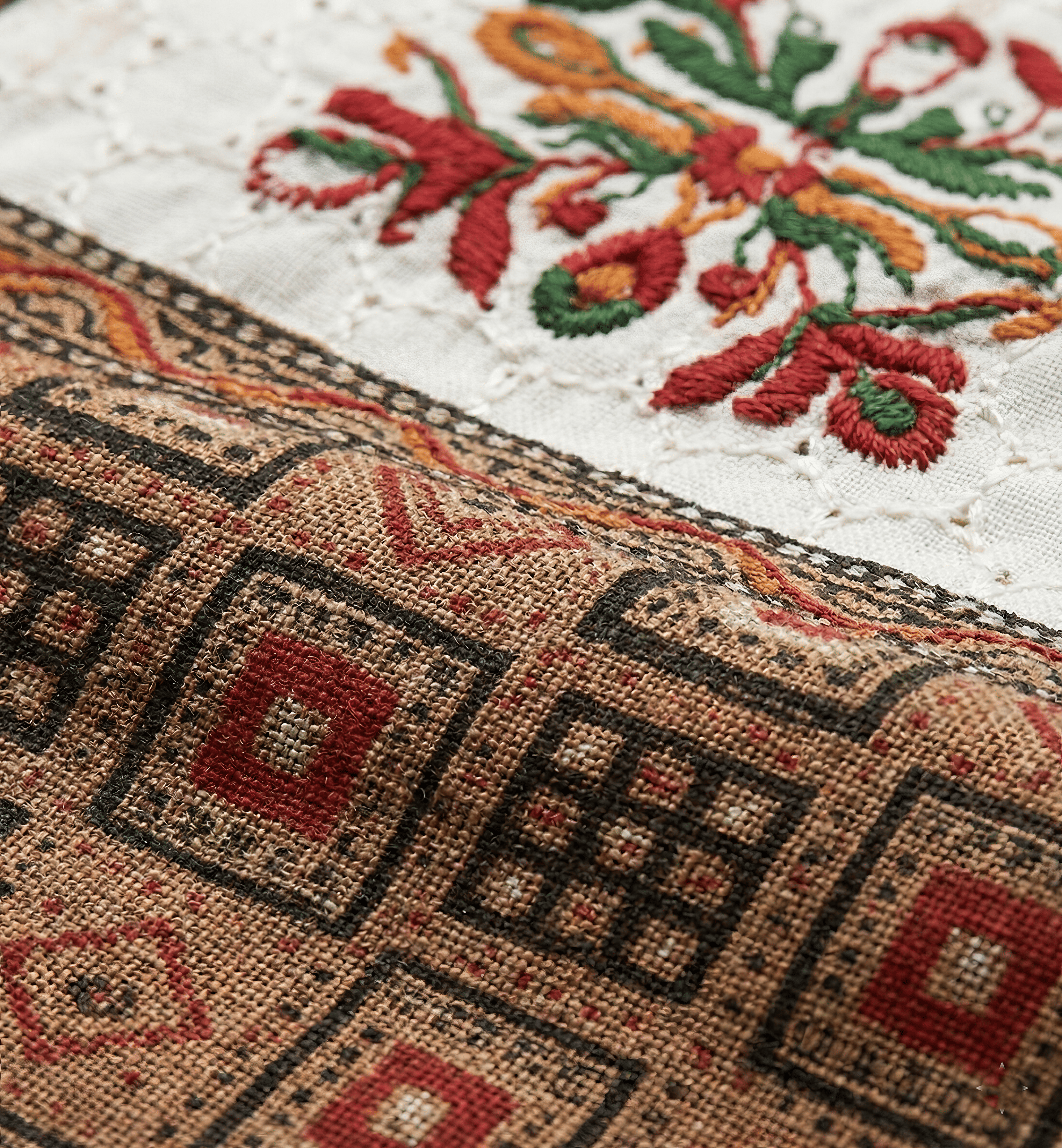 Ajrakh Hakoba Patchwork Kurti