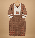 Ajrakh Hakoba Patchwork Kurti