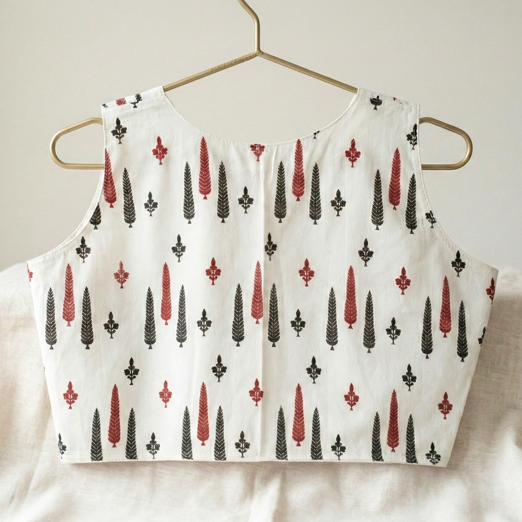 Pure Cotton Sleeveless Blouse