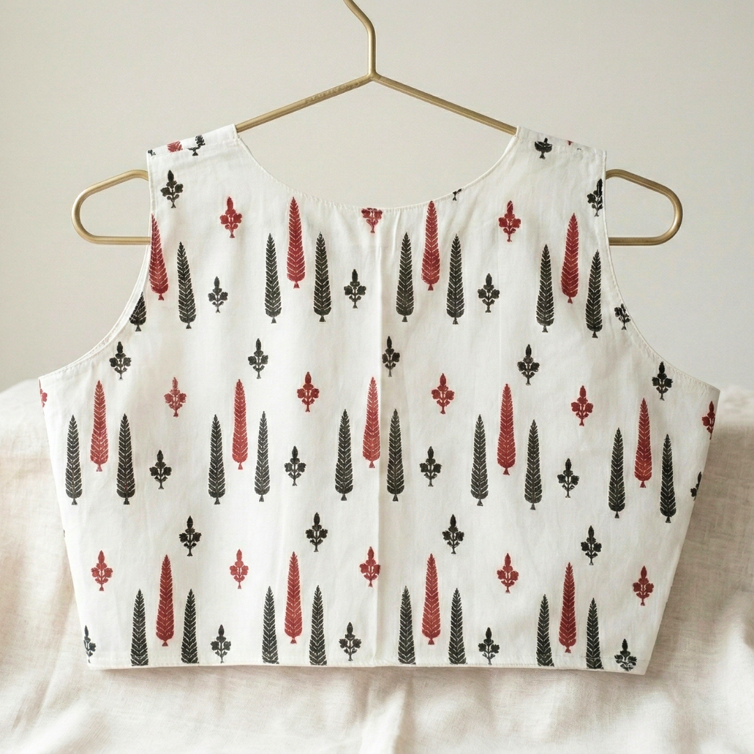 Pure Cotton Sleeveless Blouse