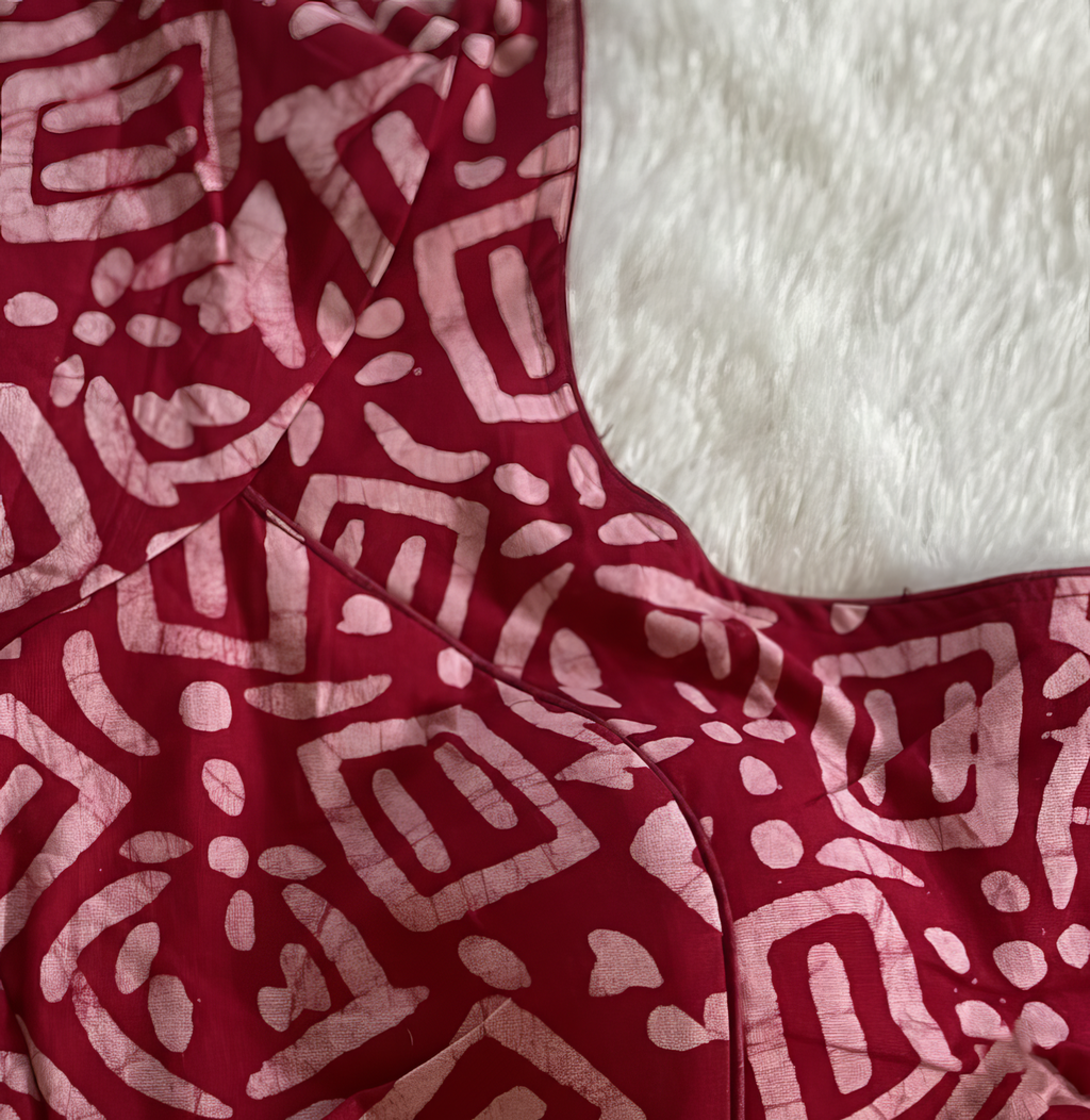 Batik Cotton Half Sleeves Blouse