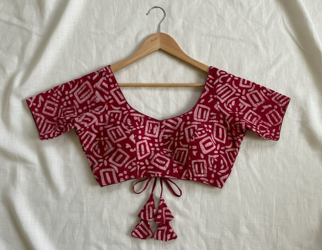 Batik Cotton Half Sleeves Blouse