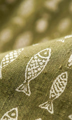 Pure Bagru Small Fish Motif Short Kurti