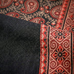 Ajrakh Half & Half Cotton Kurti with Mirror Work