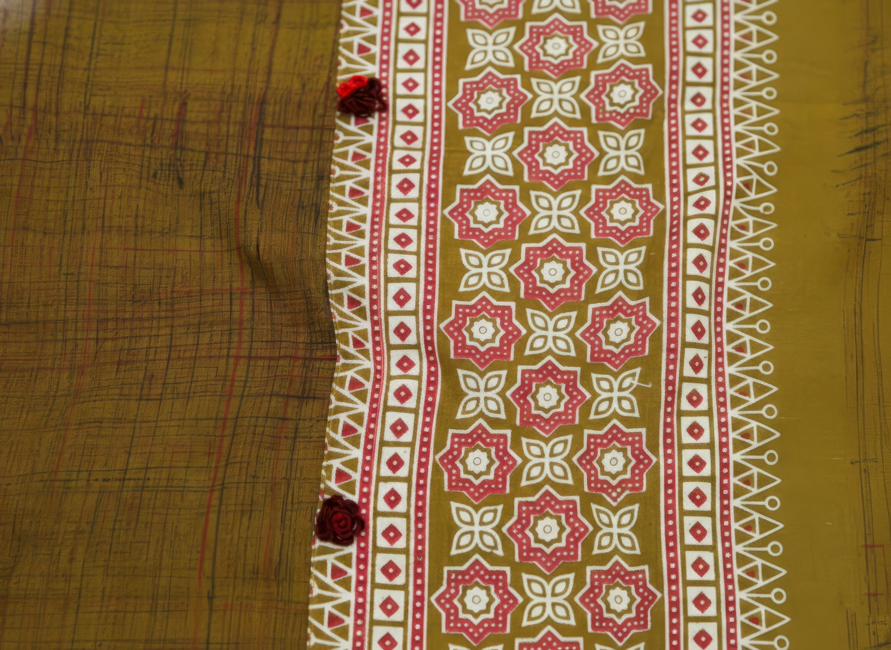 Brash Ajrakh Sequence Thread Work Collar Kurti