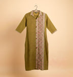 Brash Ajrakh Sequence Thread Work Collar Kurti