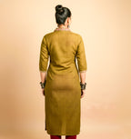 Brash Ajrakh Sequence Thread Work Collar Kurti