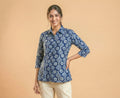 Pure Bagru Indigo Cotton Shirt