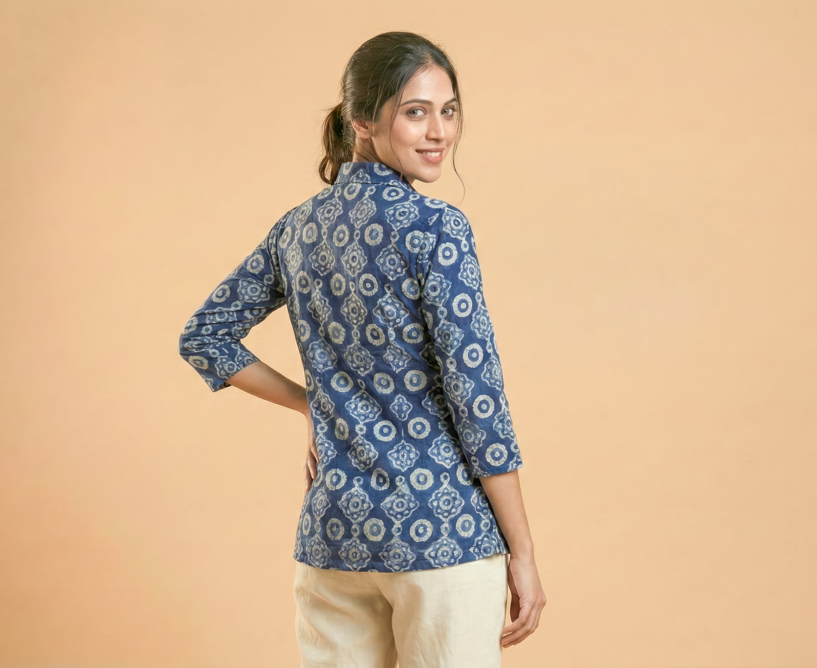 Pure Bagru Indigo Cotton Shirt